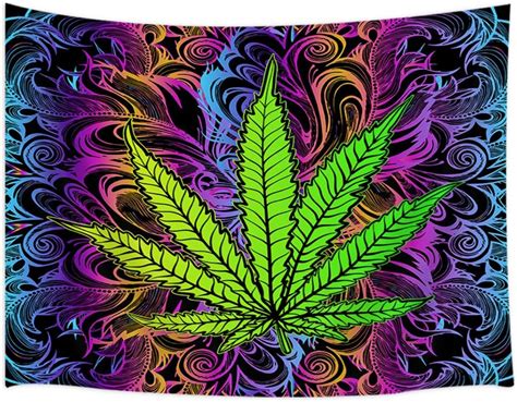 Psychedelic Leaf Wall Art 